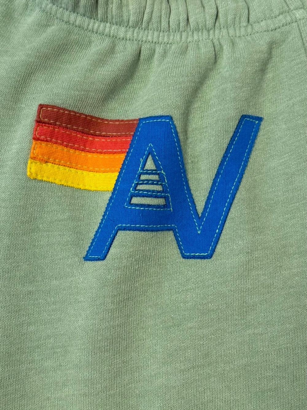 Aviator Nation Logo Stitch Sweatpants Sage Green XS - Picture 5 of 5